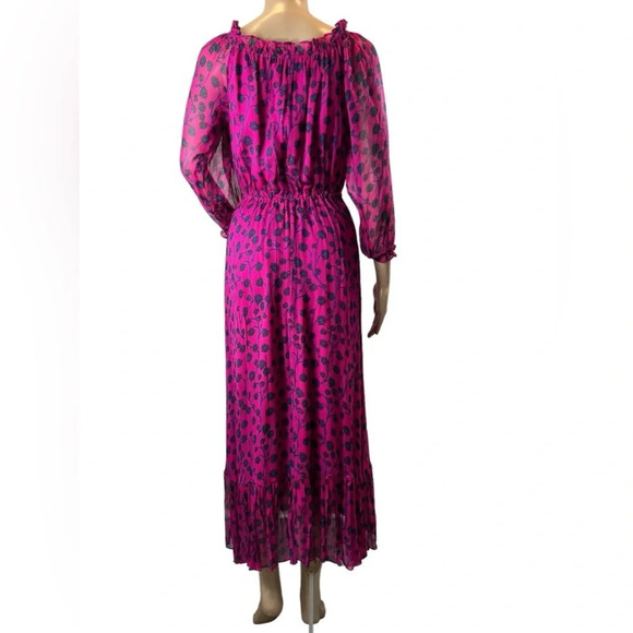 Diane von Furstenberg Womens Dress Silk Pink Berry Size Small - Picture 3 of 16